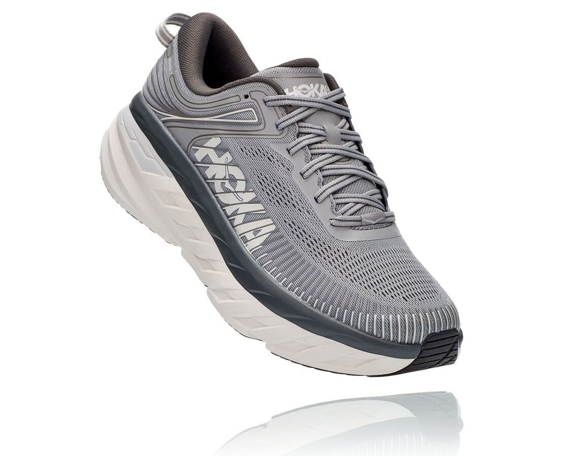 Hoka One One Bondi 7 Philippines - Men's Wide Running Shoes - Dark Grey | KE3594018